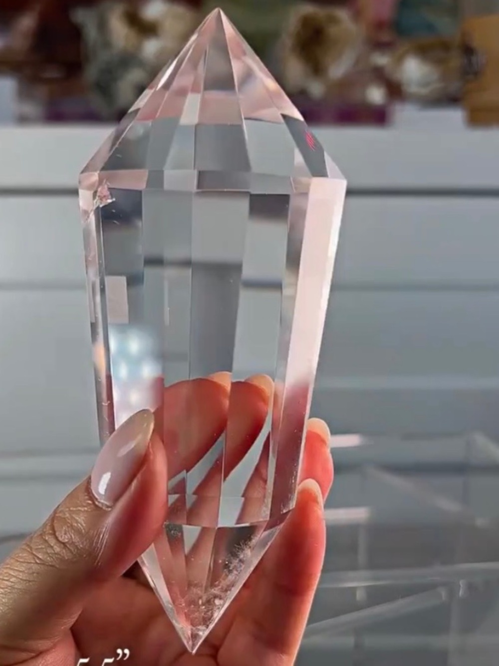 ❤️ AAA GORGEOUS Water Clear Lemurian Crystal Quartz Vogel